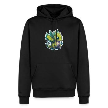 cute dragon - Men’s Premium Organic Hoodie - black - Front - Nico (187cm)