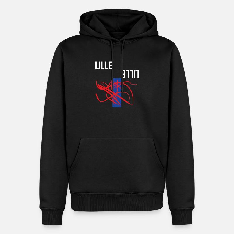 Souvenir créatif de Lille - Sweat à capuche Premium bio Homme - noir