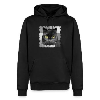 Kommen Sie - Männer Premium Bio Hoodie - Schwarz - Vorne - Nico (187cm)