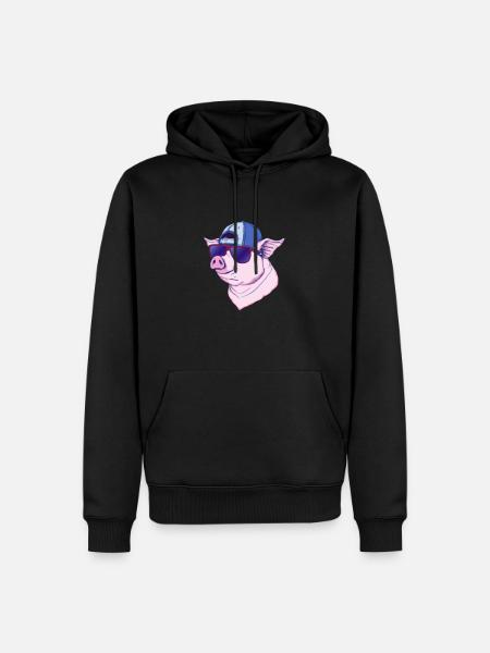 Cool pig - Men’s Premium Organic Hoodie - black