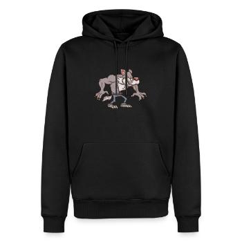 Böser Werwolf - Männer Premium Bio Hoodie - Schwarz - Vorne - Nico (187cm)