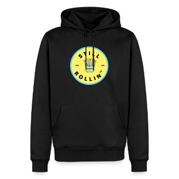 Rouleaux fixes - Sweat à capuche Premium bio Homme - noir - Devant - Nico (187cm)