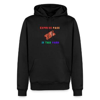 Pass express pour le parc - Sweat à capuche Premium bio Homme - noir - Devant - Nico (187cm)