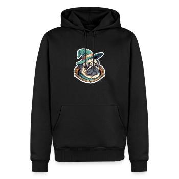 Carlin - Sweat à capuche Premium bio Homme - noir - Devant - Nico (187cm)
