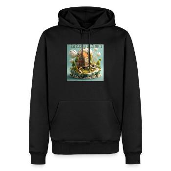 3d, modern design - Männer Premium Bio Hoodie - Schwarz - Vorne - Nico (187cm)