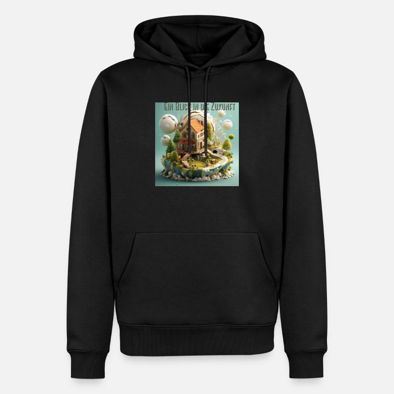 3d, modern design - Männer Premium Bio Hoodie - Schwarz