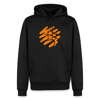 Conception abstraite du basketball - Sweat à capuche Premium bio Homme - noir - Devant - Nico (187cm)