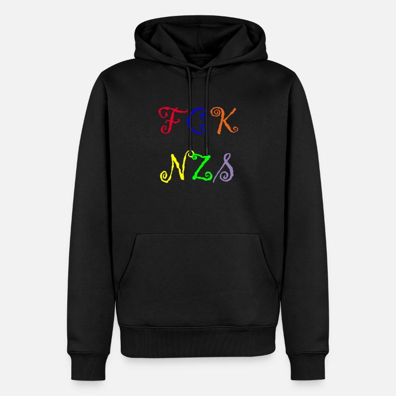 FCK NZS - Männer Premium Bio Hoodie - Schwarz