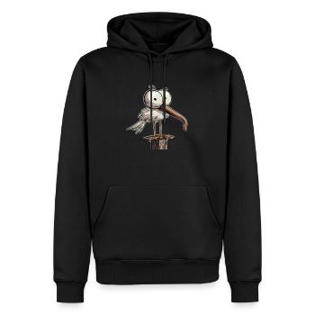 Mouette à long nez - Sweat à capuche Premium bio Homme - noir - Devant - Nico (187cm)