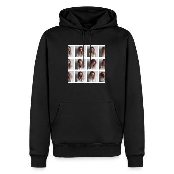 Fille endormie: Il est difficile de se réveiller le matin - Sweat à capuche Premium bio Homme - noir - Devant - Nico (187cm)