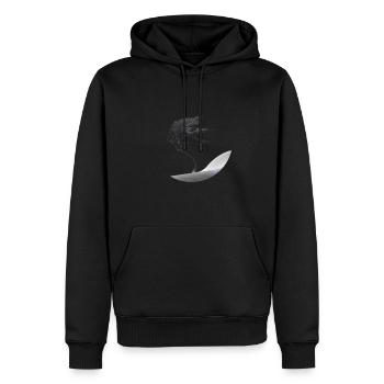 A small tree in the big storm - Men’s Premium Organic Hoodie - black - Front - Nico (187cm)