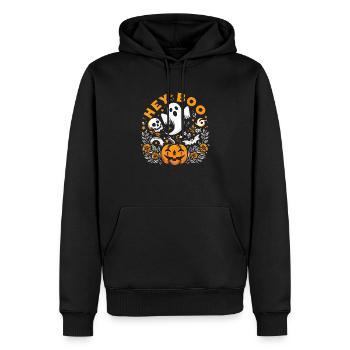 Hey Boo Halloween - Sweat à capuche Premium bio Homme - noir - Devant - Nico (187cm)