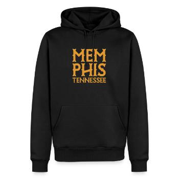 Memphis - Tennessee - États-Unis d’Amérique États-Unis - Sweat à capuche Premium bio Homme - noir - Devant - Nico (187cm)