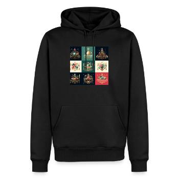christmas tablecloth - Men’s Premium Organic Hoodie - black - Front - Nico (187cm)