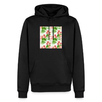 Flamingo Garten T-Shirt - Männer Premium Bio Hoodie - Schwarz - Vorne - Nico (187cm)