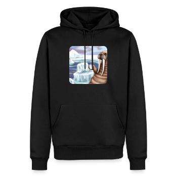 Changement climatique de Walrus - Sweat à capuche Premium bio Homme - noir - Devant - Nico (187cm)
