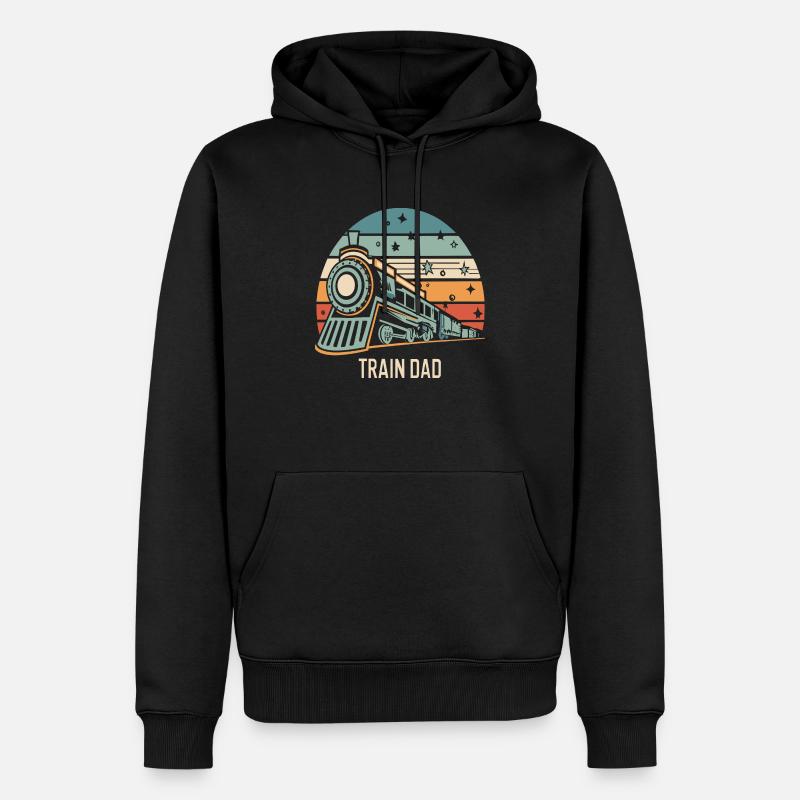 Éduquer papa - Sweat à capuche Premium bio Homme - noir