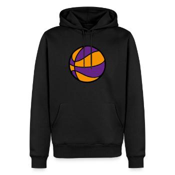 ballon de basket basketball 2 couleur - Sweat à capuche Premium bio Homme - noir - Devant - Nico (187cm)