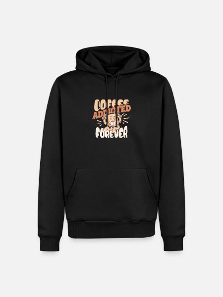 Coffeeholic for Life - Men’s Premium Organic Hoodie - black