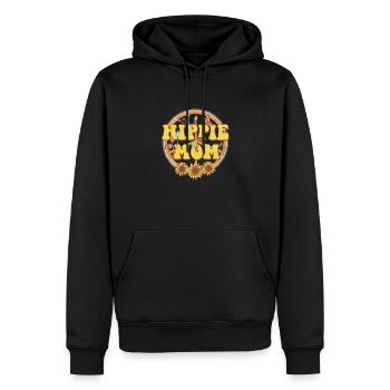 Hippie Mom - Männer Premium Bio Hoodie - Schwarz - Vorne - Nico (187cm)