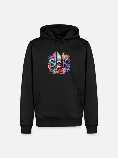 Fleur de lotus - Sweat à capuche Premium bio Homme - noir