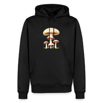 champignon - Sweat à capuche Premium bio Homme - noir - Devant - Nico (187cm)