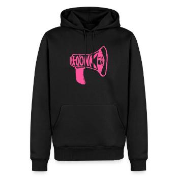 honk - Männer Premium Bio Hoodie - Schwarz - Vorne - Nico (187cm)