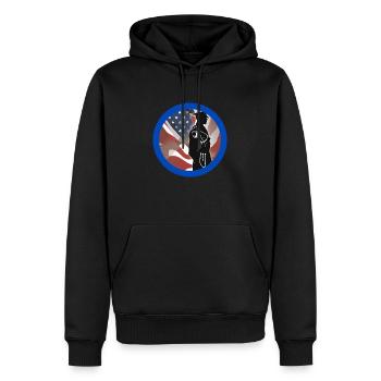 Vétérans,ancien combattant,armistice,us army,navy, - Sweat à capuche Premium bio Homme - noir - Devant - Nico (187cm)