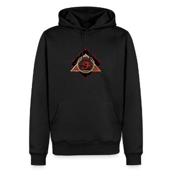 Horusauge Ägypten - Männer Premium Bio Hoodie - Schwarz - Vorne - Nico (187cm)