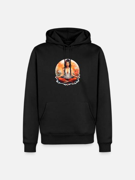 modern meditation - Men’s Premium Organic Hoodie - black