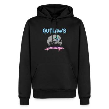 Gesetzlose Schädel Schädel Autobahngangs Bikermotor - Männer Premium Bio Hoodie - Schwarz - Vorne - Nico (187cm)