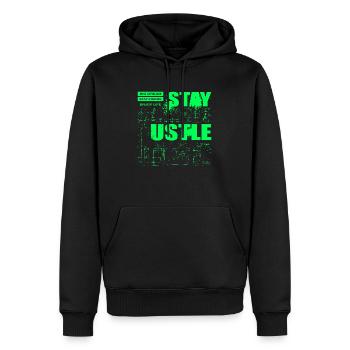 Stay Positive Street Art Urban Spray Vintage Retro - Männer Premium Bio Hoodie - Schwarz - Vorne - Nico (187cm)