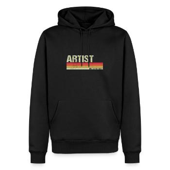 Artist Limited Edition - Männer Premium Bio Hoodie - Schwarz - Vorne - Nico (187cm)