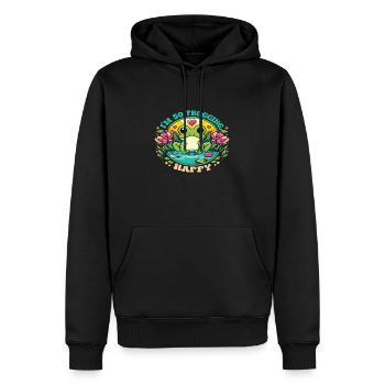 I´m so Frogging Happy - Männer Premium Bio Hoodie - Schwarz - Vorne - Nico (187cm)