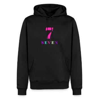 Siebt-7-jähriges Jubiläum - Männer Premium Bio Hoodie - Schwarz - Vorne - Nico (187cm)