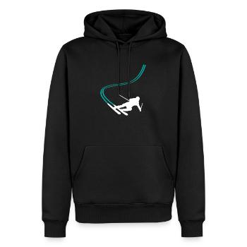 Skifahrer Ski Energy Winter Sport - Männer Premium Bio Hoodie - Schwarz - Vorne - Nico (187cm)