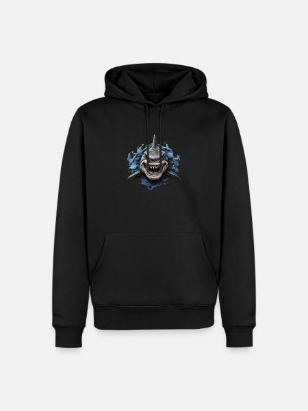 Cool Shark Design - Men’s Premium Organic Hoodie - black
