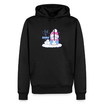 Qu’il neige - Sweat à capuche Premium bio Homme - noir - Devant - Nico (187cm)