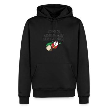 Ich war dieses Jahr der Artigste - Männer Premium Bio Hoodie - Schwarz - Vorne - Nico (187cm)