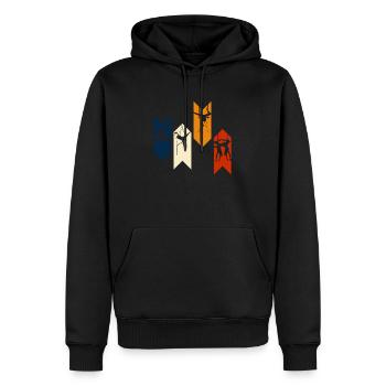 Vintage Retro Trapez - Trapez Geschenkidee - Männer Premium Bio Hoodie - Schwarz - Vorne - Nico (187cm)