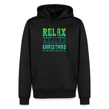 Weihnachten Weihnachtsmann Nikolaus Frech - Männer Premium Bio Hoodie - Schwarz - Vorne - Nico (187cm)