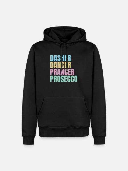 Funny Christmas Prosecco - Men’s Premium Organic Hoodie - black