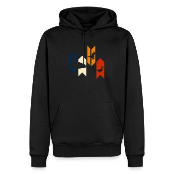 Vintage Retro Ente - Ente Geschenkidee - Männer Premium Bio Hoodie - Schwarz - Vorne - Nico (187cm)