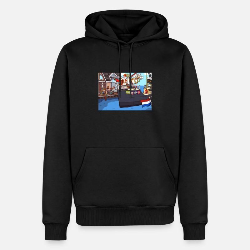 Arrivée de Saint-Nicolas - Sweat à capuche Premium bio Homme - noir