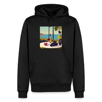 Wein / Rotwein / Weißwein - Männer Premium Bio Hoodie - Schwarz - Vorne - Nico (187cm)