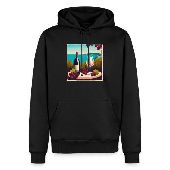 Wein / Rotwein / Weißwein - Männer Premium Bio Hoodie - Schwarz - Vorne - Nico (187cm)