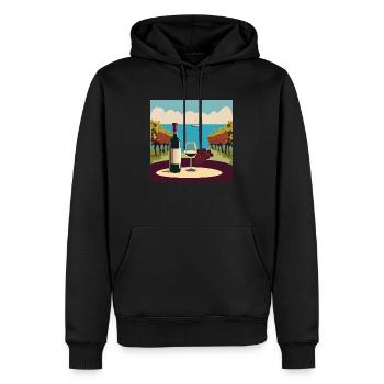 Wein / Rotwein / Weißwein - Männer Premium Bio Hoodie - Schwarz - Vorne - Nico (187cm)