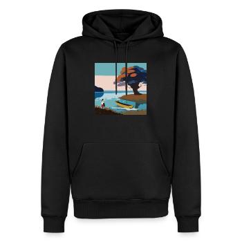 Kunst / Art / Impressionismus - Männer Premium Bio Hoodie - Schwarz - Vorne - Nico (187cm)