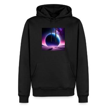 ai image of creativity - Men’s Premium Organic Hoodie - black - Front - Nico (187cm)