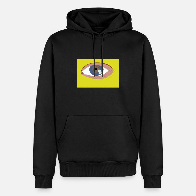 Oeil - Sweat à capuche Premium bio Homme - noir